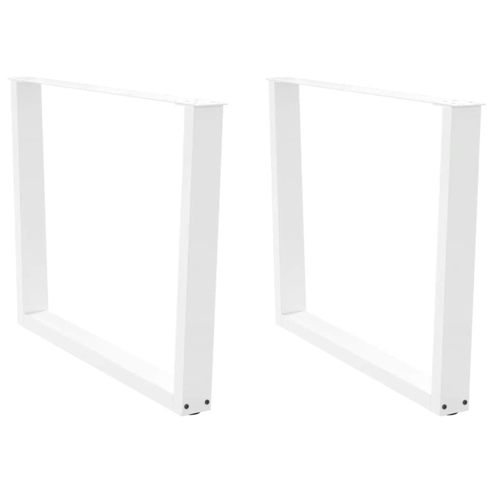 vidaXL Picioare de masă în formă de V, 2 buc., alb, 100 x (72-73,3) cm, oțel