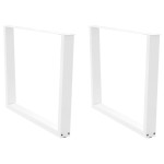 vidaXL Picioare de masă în formă de V, 2 buc., alb, 100 x (72-73,3) cm, oțel