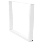 vidaXL Picioare de masă în formă de V, 2 buc., alb, 100 x (72-73,3) cm, oțel