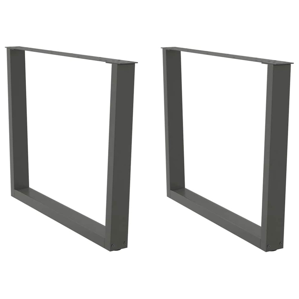 vidaXL Picioare de masă în formă de V, 2 buc., antracit, 100x(72-73,3) cm, oțel