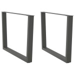 vidaXL Picioare de masă în formă de V, 2 buc., antracit, 100x(72-73,3) cm, oțel