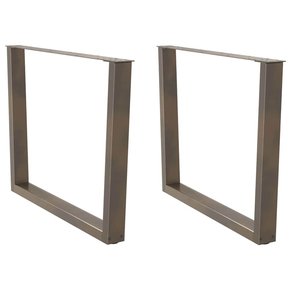 vidaXL Picioare de masă în formă de V, 2 buc., oțel natural, 100 x (72-73,3) cm