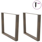 vidaXL Picioare de masă în formă de V, 2 buc., oțel natural, 100 x (72-73,3) cm vidaXL Picioare de masă în formă de V, 2 buc., oțel natural, 100 x (72-73,3) cm