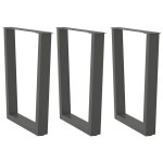 vidaXL Picioare de masă în formă de V, 3 buc., antracit, 70x(72-73,3) cm, oțel