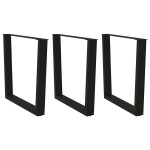 vidaXL Picioare de masă în formă de V, 3 buc., negru, 80x(72-73,3) cm, oțel