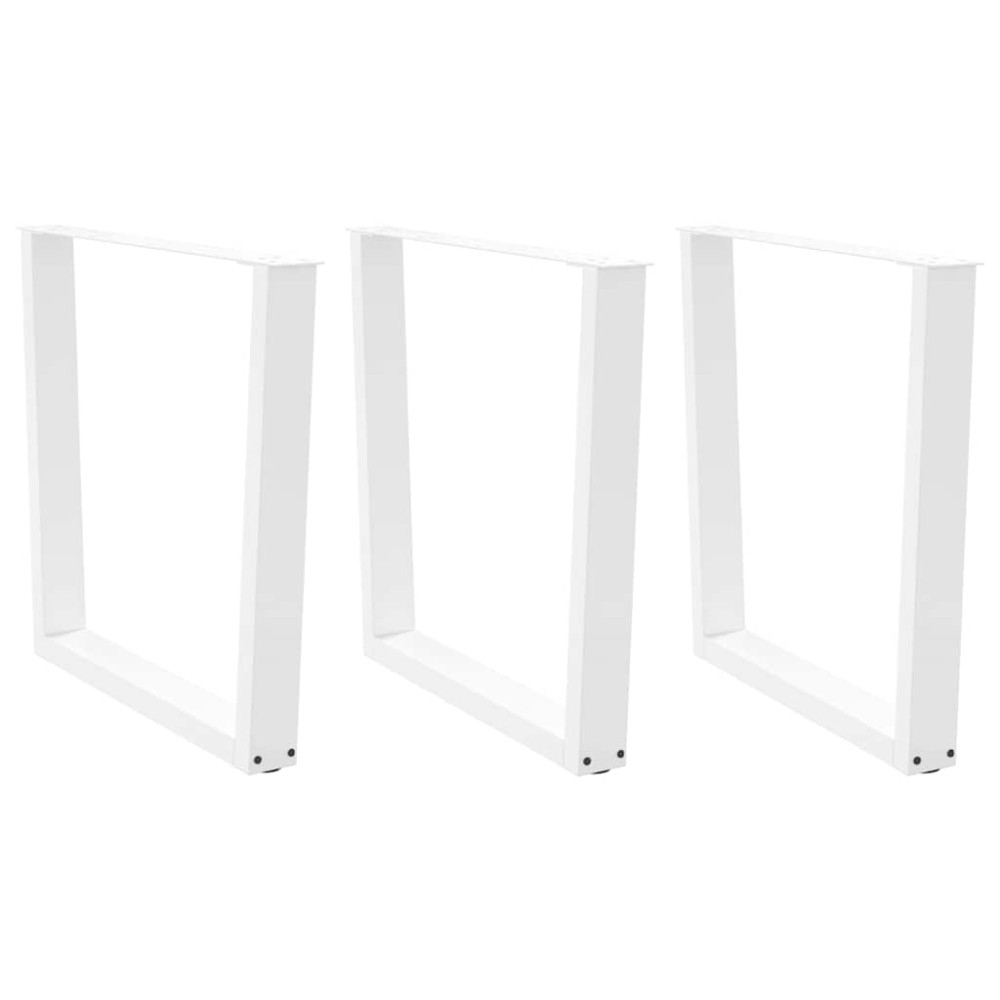 vidaXL Picioare de masă în formă de V, 3 buc., alb, 80x(72-73,3) cm, oțel