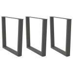 vidaXL Picioare de masă în formă de V, 3 buc., antracit, 80x(72-73,3) cm, oțel