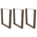 vidaXL Picioare de masă în formă de V, 3 buc., oțel natural, 80x(72-73,3) cm