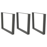 vidaXL Picioare de masă în formă de V, 3 buc., antracit, 100x(72-73,3) cm, oțel