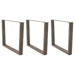 vidaXL Picioare de masă în formă de V, 3 buc., oțel natural, 100 x (72-73,3) cm