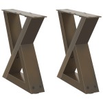 vidaXL Picioare pentru măsuță de cafea, 2 buc., oțel natural, 40x(30-31,3) cm vidaXL Picioare pentru măsuță de cafea, 2 buc., oțel natural, 40x(30-31,3) cm