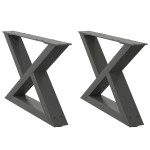 vidaXL Picioare pentru măsuță de cafea, 2 buc., antracit, 50x(30-31,3) cm, oțel vidaXL Picioare pentru măsuță de cafea, 2 buc., antracit, 50x(30-31,3) cm, oțel