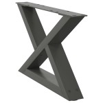vidaXL Picioare pentru măsuță de cafea, 2 buc., antracit, 50x(30-31,3) cm, oțel vidaXL Picioare pentru măsuță de cafea, 2 buc., antracit, 50x(30-31,3) cm, oțel