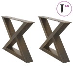 vidaXL Picioare pentru măsuță de cafea, 2 buc., oțel natural, 60 x (30-31,3) cm vidaXL Picioare pentru măsuță de cafea, 2 buc., oțel natural, 60 x (30-31,3) cm