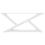 vidaXL Picioare pentru măsuță de cafea, 2 buc., alb, 70x(30-31,3) cm, oțel