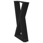 vidaXL Picioare pentru măsuță de cafea, 2 buc., negru, 28x (42-43,3) cm, oțel vidaXL Picioare pentru măsuță de cafea, 2 buc., negru, 28x (42-43,3) cm, oțel