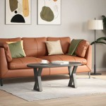 vidaXL Picioare pentru măsuță de cafea, 2 buc., antracit, 28x(42-43,3) cm, oțel