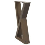 vidaXL Picioare pentru măsuță de cafea, 2 buc., oțel natural, 28x (42-43,3) cm vidaXL Picioare pentru măsuță de cafea, 2 buc., oțel natural, 28x (42-43,3) cm