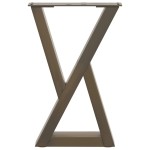 vidaXL Picioare pentru măsuță de cafea, 2 buc., oțel natural, 38x(42-43,3) cm vidaXL Picioare pentru măsuță de cafea, 2 buc., oțel natural, 38x(42-43,3) cm