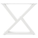 vidaXL Picioare pentru măsuță de cafea, 2 buc., alb, 50x(42-43,3) cm, oțel