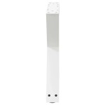 vidaXL Picioare pentru măsuță de cafea, 2 buc., alb, 50x(42-43,3) cm, oțel