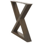 vidaXL Picioare pentru măsuță de cafea, 2 buc., oțel natural, 50x(42-43,3) cm vidaXL Picioare pentru măsuță de cafea, 2 buc., oțel natural, 50x(42-43,3) cm