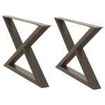 vidaXL Picioare pentru masă de cafea, 2 buc., oțel natural, 70x (42-43,3) cm vidaXL Picioare pentru masă de cafea, 2 buc., oțel natural, 70x (42-43,3) cm