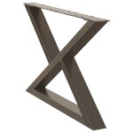 vidaXL Picioare pentru masă de cafea, 2 buc., oțel natural, 70x (42-43,3) cm vidaXL Picioare pentru masă de cafea, 2 buc., oțel natural, 70x (42-43,3) cm
