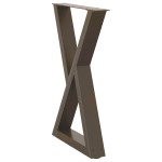 vidaXL Picioare masă de sufragerie, 2 buc., oțel natural, 60 x (72-73,3) cm