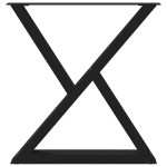 vidaXL Picioare masă de sufragerie, 2 buc., negru, 70x(72-73,3) cm, oțel vidaXL Picioare masă de sufragerie, 2 buc., negru, 70x(72-73,3) cm, oțel