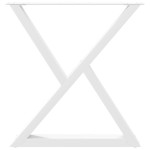 vidaXL Picioare masă de sufragerie, 2 buc., alb, 70x(72-73,3) cm, oțel