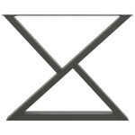 vidaXL Picioare masă de sufragerie, 2 buc., antracit, 90x(72-73,3) cm, oțel