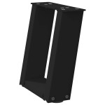 vidaXL Picioare pentru măsuță de cafea în formă de U, 2 buc., negru, 30x(30-31) cm, oțel vidaXL Picioare pentru măsuță de cafea în formă de U, 2 buc., negru, 30x(30-31) cm, oțel