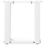 vidaXL Picioare pentru măsuță de cafea în formă de U, 2 buc., alb, 30x(30-31) cm, oțel