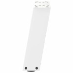 vidaXL Picioare pentru măsuță de cafea în formă de U, 2 buc., alb, 30x(30-31) cm, oțel