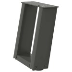 vidaXL Picioare pentru măsuță de cafea în formă de U, 2 buc., antracit, 30x(30-31) cm, oțel