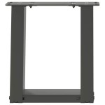 vidaXL Picioare pentru măsuță de cafea în formă de U, 2 buc., antracit, 30x(30-31) cm, oțel