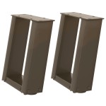 vidaXL Picioare pentru măsuță de cafea în formă de U, 2 buc., oțel natural, 30x(30-31) cm vidaXL Picioare pentru măsuță de cafea în formă de U, 2 buc., oțel natural, 30x(30-31) cm