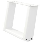 vidaXL Picioare pentru măsuță de cafea în formă de U, 2 buc., alb, 40x(30-31) cm, oțel