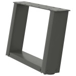 vidaXL Picioare pentru măsuță de cafea în formă de U, 2 buc., antracit, 40x(30-31) cm, oțel