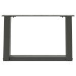 vidaXL Picioare pentru măsuță de cafea în formă de U, 2 buc., antracit, 40x(30-31) cm, oțel
