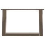 vidaXL Picioare pentru masă de cafea în formă de U, 2 buc., oțel natural, 40x(30-31) cm vidaXL Picioare pentru masă de cafea în formă de U, 2 buc., oțel natural, 40x(30-31) cm