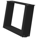 vidaXL Picioare pentru măsuță de cafea în formă de U, 2 buc., negru, 50x(30-31) cm, oțel vidaXL Picioare pentru măsuță de cafea în formă de U, 2 buc., negru, 50x(30-31) cm, oțel