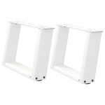vidaXL Picioare pentru măsuță de cafea în formă de U, 2 buc., alb, 50x(30-31) cm, oțel vidaXL Picioare pentru măsuță de cafea în formă de U, 2 buc., alb, 50x(30-31) cm, oțel