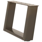 vidaXL Picioare pentru măsuță de cafea în formă de U, 2 buc., oțel natural, 50x(30-31) cm