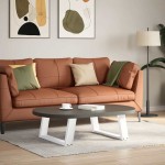 vidaXL Picioare pentru măsuță de cafea în formă de U, 2 buc., alb, 60x(30-31) cm, oțel