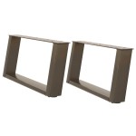 vidaXL Picioare pentru măsuță de cafea în formă de U, 2 buc., oțel natural, 60 x (30-31) cm vidaXL Picioare pentru măsuță de cafea în formă de U, 2 buc., oțel natural, 60 x (30-31) cm