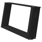 vidaXL Picioare pentru măsuță de cafea în formă de U, 2 buc., negru, 70x(30-31) cm, oțel vidaXL Picioare pentru măsuță de cafea în formă de U, 2 buc., negru, 70x(30-31) cm, oțel