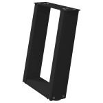 vidaXL Picioare pentru măsuță de cafea în formă de U, 2 buc., negru, 28x(42-43) cm, oțel vidaXL Picioare pentru măsuță de cafea în formă de U, 2 buc., negru, 28x(42-43) cm, oțel