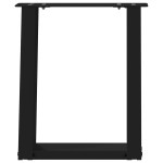 vidaXL Picioare pentru măsuță de cafea în formă de U, 2 buc., negru, 28x(42-43) cm, oțel vidaXL Picioare pentru măsuță de cafea în formă de U, 2 buc., negru, 28x(42-43) cm, oțel